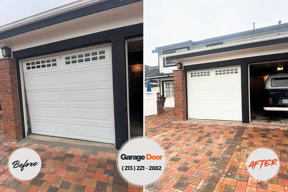 Before and after: garage door installation Walnut Creek, OH